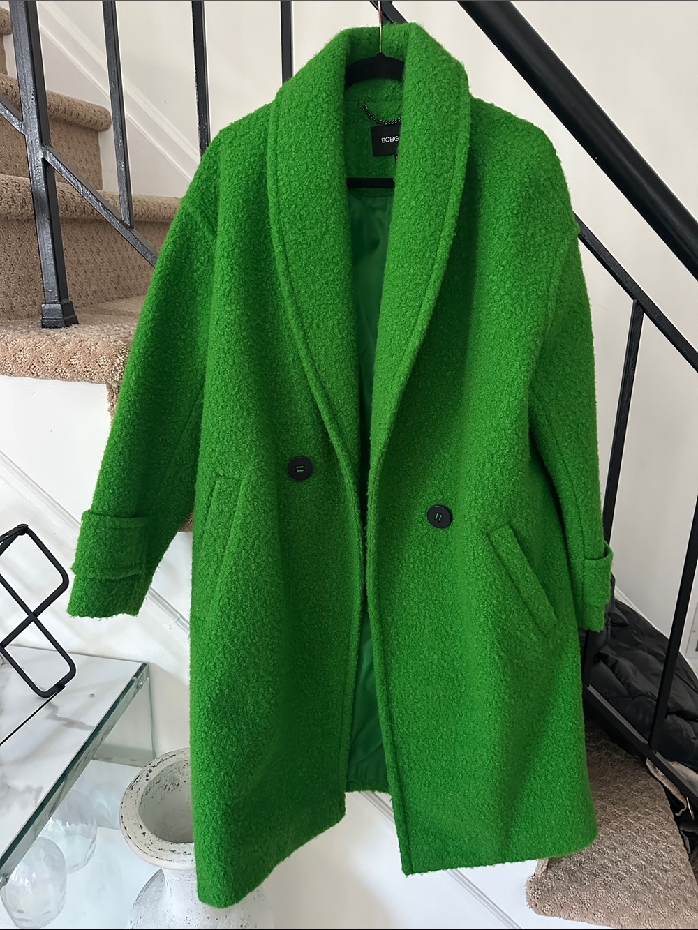 Bcbg green peacoat